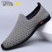 German Camel Dynamic Men's 2024 Summer New Hollow Breathable Genuine Leather Casual Men Comfortable Dad Shoes_vogvips.com