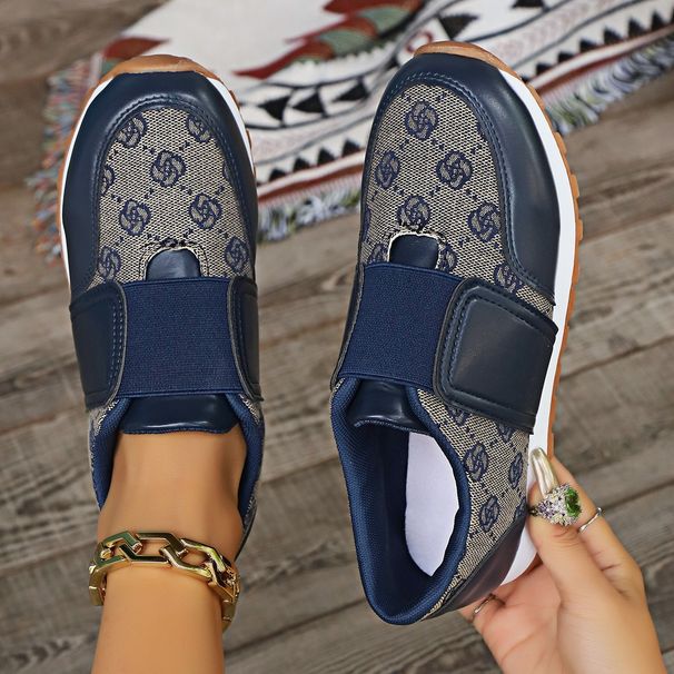 Women's Shoes Sports Casual Shoes Autumn Large Size Round Toe Color Matching Flat Shoes_vogvips.com