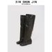 Women's Style Pleated Slimming Slouch Boots Above The Knee Slip-On Fashion Autumn Leg Boots Runway_vogvips.com