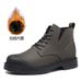 European Warm Series Men's Martin Boots Students, Breathable High Street Style British High-top Leather Boots, Black Motorcycle Trendy Shoes_vogvips.com