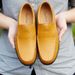 Fashion Men Shoes Fashion Casual Shoes Men Leather Shoes Thick-soled Simple Pointed Toe Dress Shoes Business Wedding Men's Leather Shoes_vogvips.com