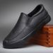 European Warm Series Waterproof Thickened Men's Leather Warm Casual Cotton Shoes Fleece-Lined Lazy Slip-On Winter Large Size_vogvips.com