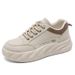 Autumn White New Korean Edition Ins Female Students Thick Soled Height Increasing Sports Board Shoes Casual Street_vogvips.com