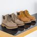 Men's Shoes Martin Boots Men's Genuine Leather Autumn And Winter New High Top Yellow Boots Casual Work Boots Mid Top Versatile Men's Boots Trendy_vogvips.com