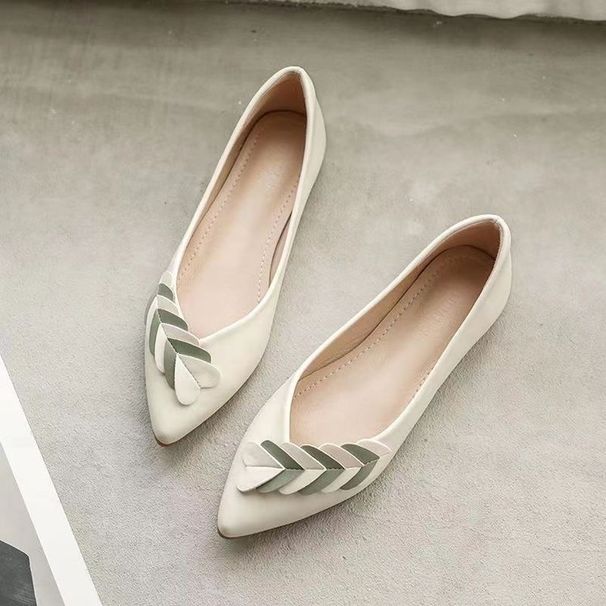 Shallow Single Shoes Women's Flat-bottomed Pointed Doudou Shoes Soft Soles Are Not Tired Of Standing For A Long Time_vogvips.com