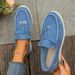 plus Size Women's Slip-On Loafers European American Style Low Heeled Shoes_vogvips.com