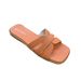 Simple Roman-Style Slippers For Women, 2025 Summer Outdoor Wear, Cross-Border Flat Non-Slip Soft-Soled Craft Sandals_vogvips.com