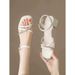 MTX French Style Mid-Heel Fairy Sandal For Women Summer 2025 New Veratile Chunky Heel To Match Dree Plu Size High_vogvips.com