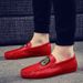 SHLIANG Men's Loafers Fashion Designer Men Moccasins Comfortable Flats Shoes High Quality Lightweight Casual Shoes X0010_vogvips.com