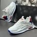 Men's Breathable Mesh Running Shoes - Lightweight Summer Sneakers With Soft Sole, Hollow Design, Casual White Shoes For Walking & Sports_vogvips.com