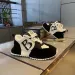 Mens Black White Color Block Casual Sneakers Suede And Leather Combination_vogvips.com