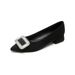 French Temperament High Heels Rhinestone Single Shoes Women's Spring Black Thick Heel Commuter Women's Shoes_vogvips.com