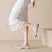 Square Head Flat Sole Single Shoes Women's Skirt Rhinestone Wedding Shoes Soft Sole Not Tired Feet Doudou Shoes_vogvips.com