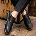Euro Step Brogue Spring New Casual Men's British Pointed Toe Leather Shoes Mens Shoes_vogvips.com
