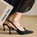 Elegant Pointed-toe High-heeled 2026 New Design, Unique Summer Sandals Women, Rhinestone Single Shoes For Outdoor Wear_vogvips.com