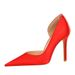 3165-8 Fashionable And Minimalist Super Fine Satin Shallow Mouth Pointed Side Hollow High Heel Women's Shoes Single Shoe_vogvips.com
