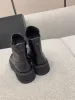 Platform Biker Ankle Boots Elongate The Legs Upper Cowhide Winter Shoes_vogvips.com