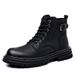 European Warm Series Martin Autumn Winter Warm British Style Men's Plush Lined Leather Shoes High Top Work Boots_vogvips.com
