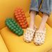 Lychee Slippers For Women Summer Home Indoor Grid Ins Trendy Couple Slippers Home Personality Creative Sandals_vogvips.com