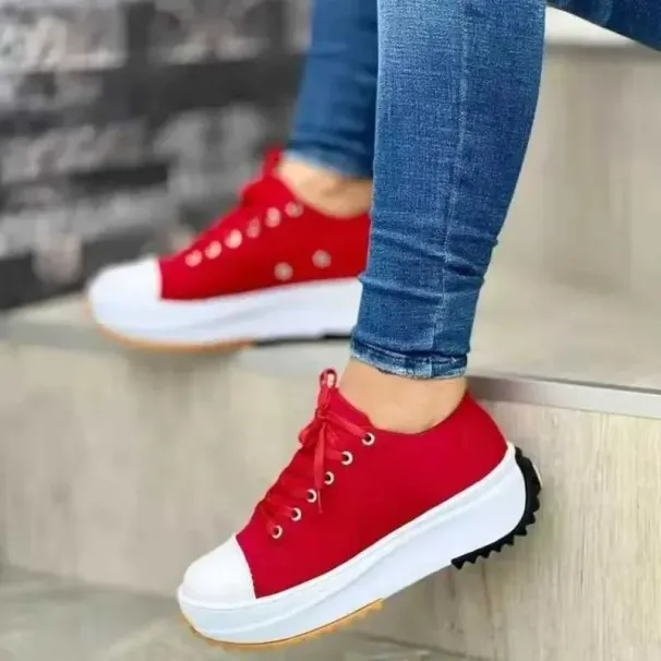 Designer Brand Fashion Women Canvas Breathable Casual Plus Size 43 Woman Platform Sport Shoes Female Lace Up Tennis_vogvips.com