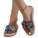 2024 Autumn Winter New Foreign Trade Plus Size Women's Versatile Thick-Soled Simple Elegant Beach Sandals Flower_vogvips.com