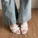 Slip-on Fairy Style Round Toe Open Toe Lace One-line Slippers Women's Summer Bows Thin Heel High Heel Slippers Women_vogvips.com