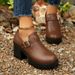 Women's British Style High Heeled Shoes Deep Cut Design Plus Size Professional Leather Autumn New Style_vogvips.com