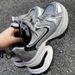 Zhao Lusi Style SiL Ver Dad Shoes For Women 2025 Summer Mesh Genuine Leather Lace-Up Thick Sole Height-Increasing Casual_vogvips.com