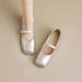 Stunning French-style Women's Summer 2026 New Model Small Flats To Match Skirts, Leather, Soft Sole, Flat Mary Jane_vogvips.com