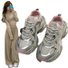 Height Increasing Wearable 2025 Summer New Silver Breathable Multifunctional Casual Shoes Wear Comfortable Lightweight_vogvips.com