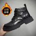 Diluosa Men's Autumn Winter New British Martin Thick Sole Outdoor Hiking Work Boots Versatile Fashion Trend_vogvips.com