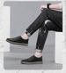 Men's Round Head Casual Board Shoes Two-layer Cowhide Comfortable And Breathable Work Men's Shoes_vogvips.com
