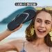 Luradi PVC Flip-Flops For Women, Summer Outdoor Non-Slip Wear-Resistant Flat Toe Post Sandals, Casual Beach Waterproof_vogvips.com