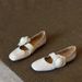 French Style Flat Flower Shallow Mouth Single For Women Spring And Autumn New Evening Versatile Mary_vogvips.com