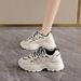 Autumn New Breathable White Women's Versatile Korean Version Thick Soled Sports Casual Running Dad Trendy Shoes_vogvips.com