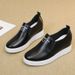Real Soft Leather Spring And Autumn New Korean Style Hidden Wedge Slip-On Lazy Student Running Breathable Casual Women's_vogvips.com