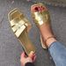 Women's Shoes Large Size New Fifteen Colors Women's Slippers Flat Bottom Square Head Leather Stitching Slippers Women's SandalsGolden Shoes_vogvips.com