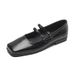 Square Head Flat Bottom Mary Jane Women's Shoes Autumn Retro Hepburn Style French Single Shoes Women's Skirt_vogvips.com