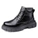 Martin Boots Men's High-top Velvet Warm Outdoor Casual Leather Shoes Tooling Snow Leather Boots_vogvips.com