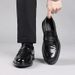 Genuine Leather Men's Casual Slip-On Business Formal Shoes Versatile Trendy Live Streaming One-Piece Loafers_vogvips.com