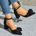 Cross-border Dropshipping 2026 Spring New Style Shoes: Hollow-out Shoes, Shallow Pointed-toe High Heels, Bow-tie_vogvips.com