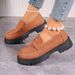 Women's British Style Slip-On Loafers With Thick Sole - Vintage Casual Flats For Everyday Wear_vogvips.com
