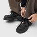 Derby Men's Martin Boots Black Thick Soled Height Increasing round Toe Casual Leather Shoes Cleanfit Workwear Commuting Big Toe_vogvips.com