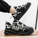 New Autumn Versatile Leather Running Sports Men's Casual Sneakers Height Increasing Thick Sole Dad Shoes_vogvips.com