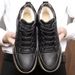 New Sports Comfortable Hiking Winter Men's Fleece-Lined Leather High-Top Casual Shoes_vogvips.com