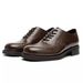 New Releases In December Brown Square Toe Derby Men, Thick Sole Height Increasing British Style, Glossy Patent Casual Loafers, Versatile Leather_vogvips.com