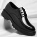Men's Leather Dress Shoes With 8cm Hidden Heel And Comfortable Sole_vogvips.com