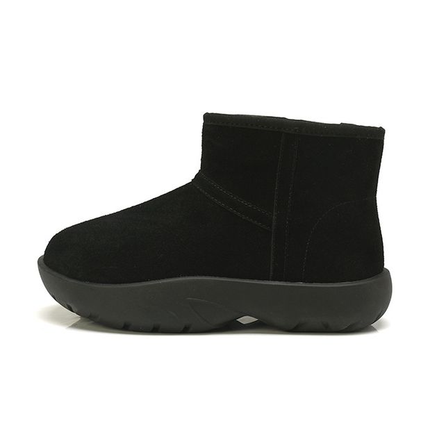 Snow boots winter new thick wool thickened fashion warm short tube trend thick sole increase cotton shoes_vogvips.com