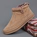 Autumn And Winter Men's Cotton Shoes Velvet High-top Cold-proof Warm Comfortable Men's Shoes One-pedal Casual Shoes Trendy Men's Snow Boots_vogvips.com