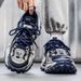 Men's Chunky Sneakers Height Increasing Platform Casual Shoes Wide Toe Box Comfortable Fashion Trendy European Style Premium_vogvips.com